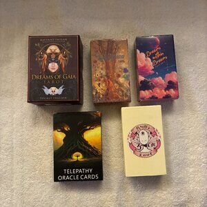 5 tarot Card Deck Bundle, Dreams of Gaia, Dreams Within, The Lonely Dreamer